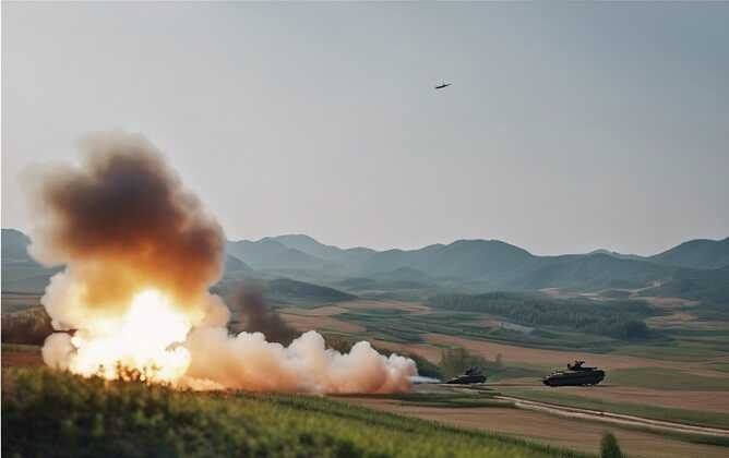 КНДР второй день подряд провела обстрелы у границы с Южной Кореей
