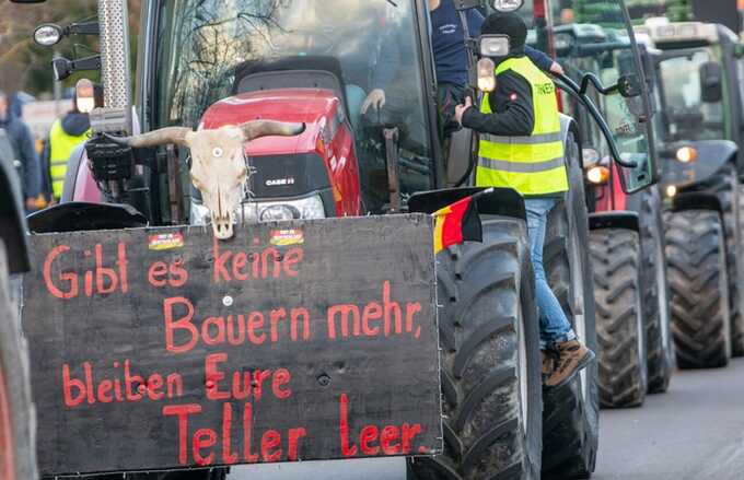Полиция в ФРГ завела 134 дела после протестов фермеров
