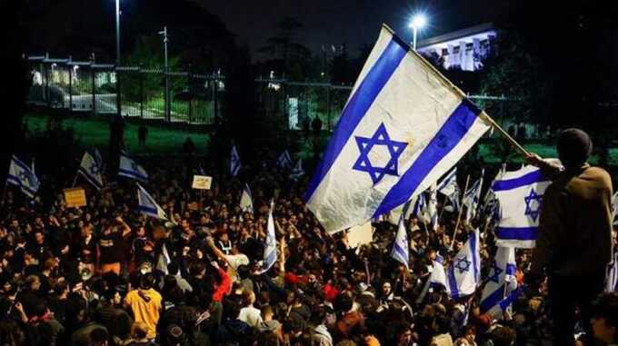 В Израиле прошла акция протеста против военной операции в Газе