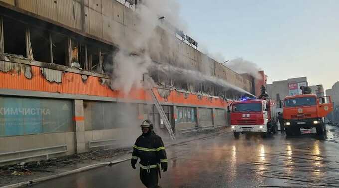 На рынке в Казахстане произошел пожар