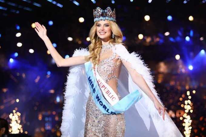 24-летняя Кристина Пышкова из Чехии была коронована титулом «Мисс Мира»